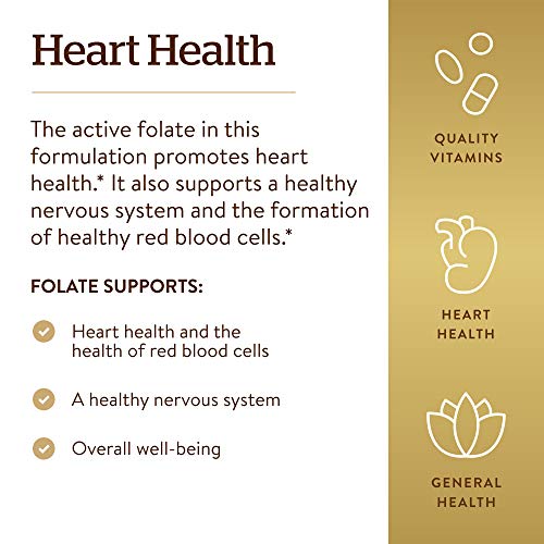 Solgar Folate 1000 mcg, 120 Tablets - Vegan, Gluten Free E188