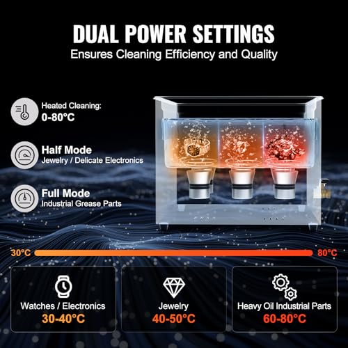 VEVOR 10L Ultrasonic Cleaner, 240W Digital Machine with Heater & Timer C9757