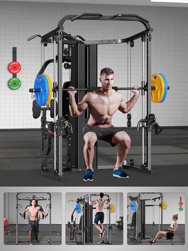 SunHome Multifunction Home Gym System with 138LB Weight Stack P641519