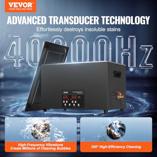 VEVOR 10L Ultrasonic Cleaner, 240W Digital Machine with Heater & Timer C9757
