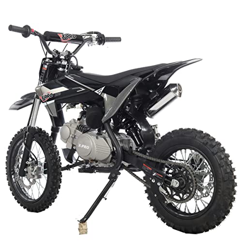 X-PRO 110cc Dirt Bike, Semi-Automatic, Kick Start, 14"/12" Tires, Black P277552