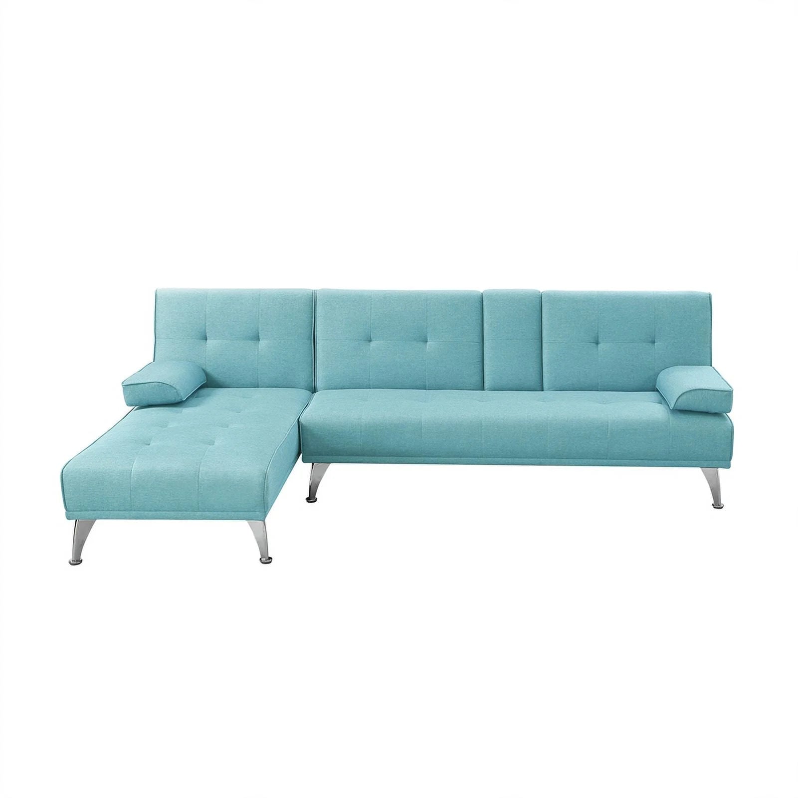 Serta Michigan Convertible Sofa Sky Blue Fabric G87450