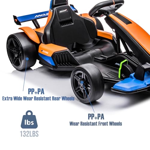 24V Electric Go Kart for Kids, Licensed McLaren Drift Racing Kart Y4956