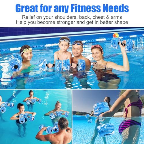 Aquatic Exercise Dumbbells 2PCS Foam Barbells for Water Workouts T552686