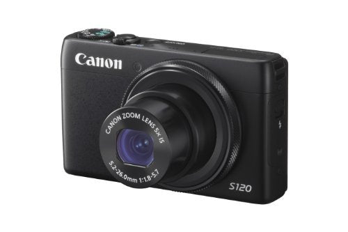 Canon PowerShot S120 Digital Camera, 12.1 MP, Wi-Fi, Black T669