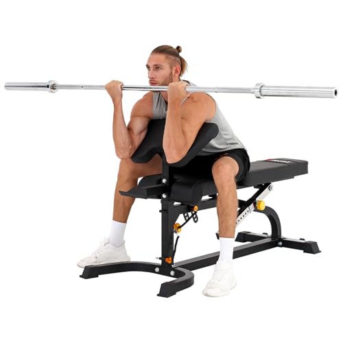 Altas Strength Adjustable Utility Bench with Preacher Curl Attachment T76531
