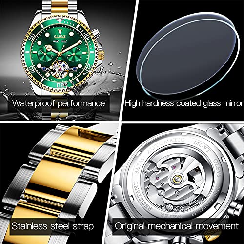 OLEVS Automatic Mechanical Watch for Men, Stainless Steel, Luminous S489554
