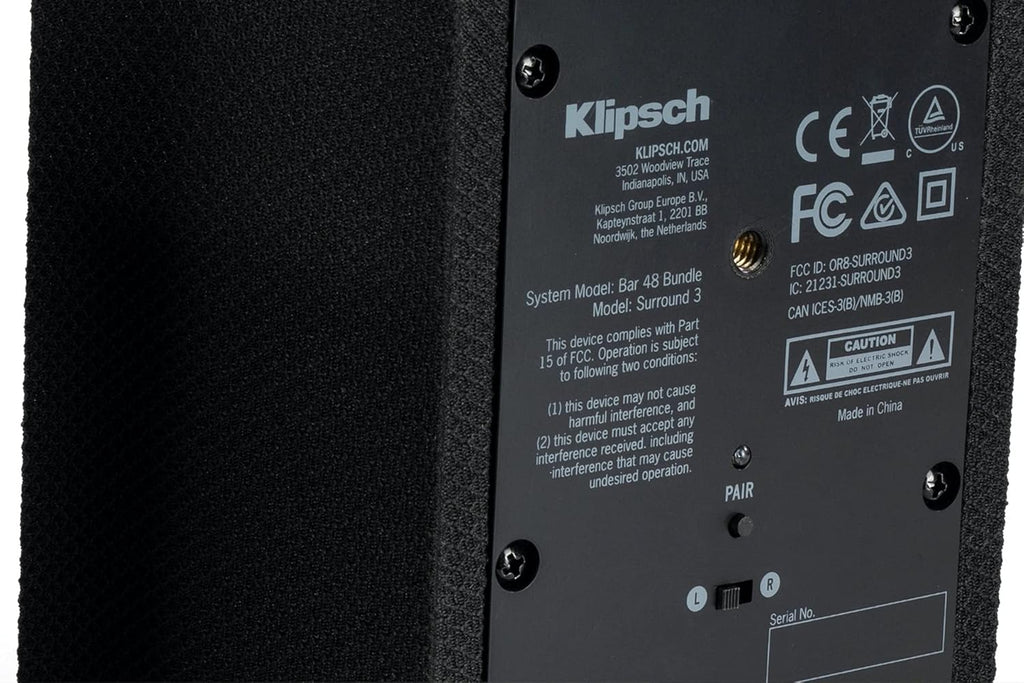Klipsch Surround 3 Speaker Pair, Black G33334