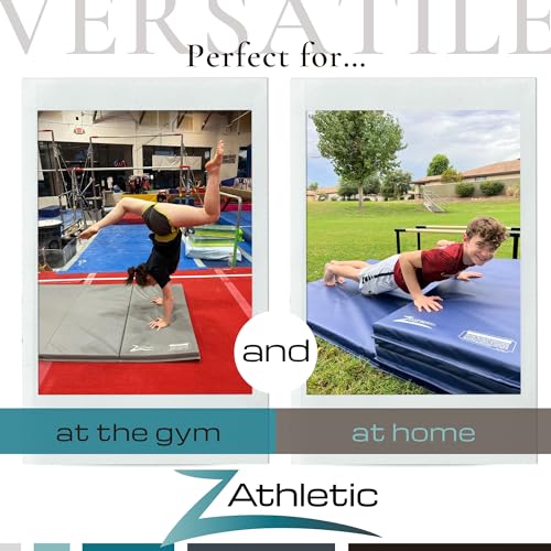 Z Athletic Folding Panel Mats for Gymnastics, Martial Arts, Tumbling 4ft x 12ft x 2in M262590