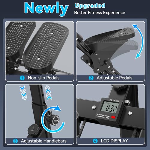Foldable Stair Stepper with Large Pedal for Home Workout O485893
