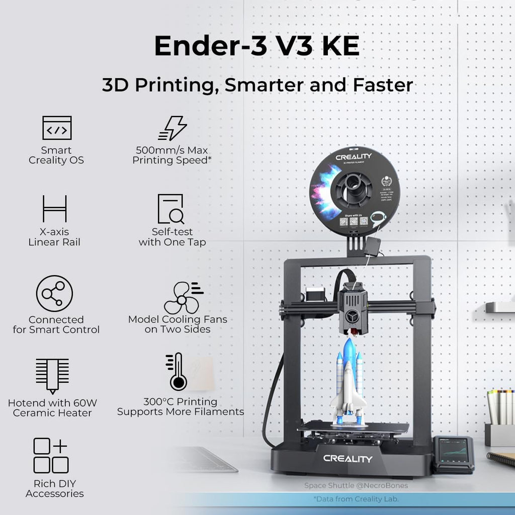 Creality Ender 3 V3 KE 3D Printer, 500mm/s Max Speed, CR Touch Auto Leveling U5138