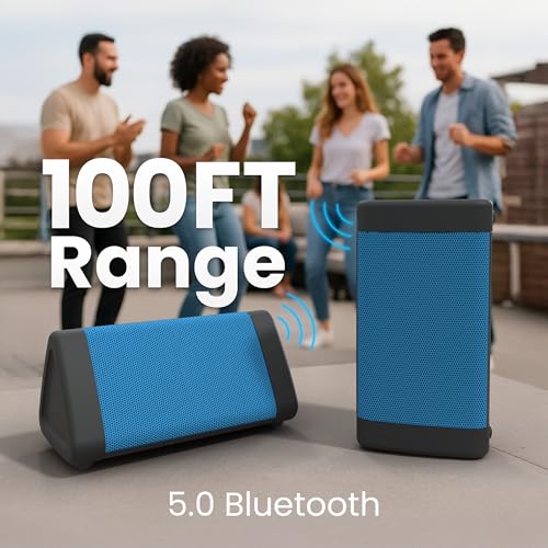 OontZ Angle 3 Portable Bluetooth 5.4 Speaker, IPX5 Water-Resistant, Black V1239