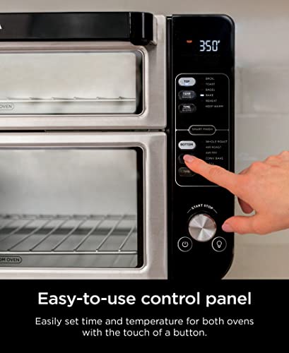 Ninja DCT451 12-in-1 Smart Double Oven with FlexDoor, Stainless Steel P340