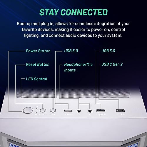 Skytech Archangel Gaming PC Desktop, Ryzen 7 7700X, RTX 4070 Super, 1TB SSD, 32GB RAM, Win 11 Home N886