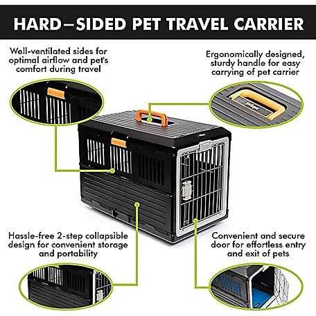 Mirapet USA Pet Carrier Airline TSA Approved Travel Crate for Cats and Dogs M9077