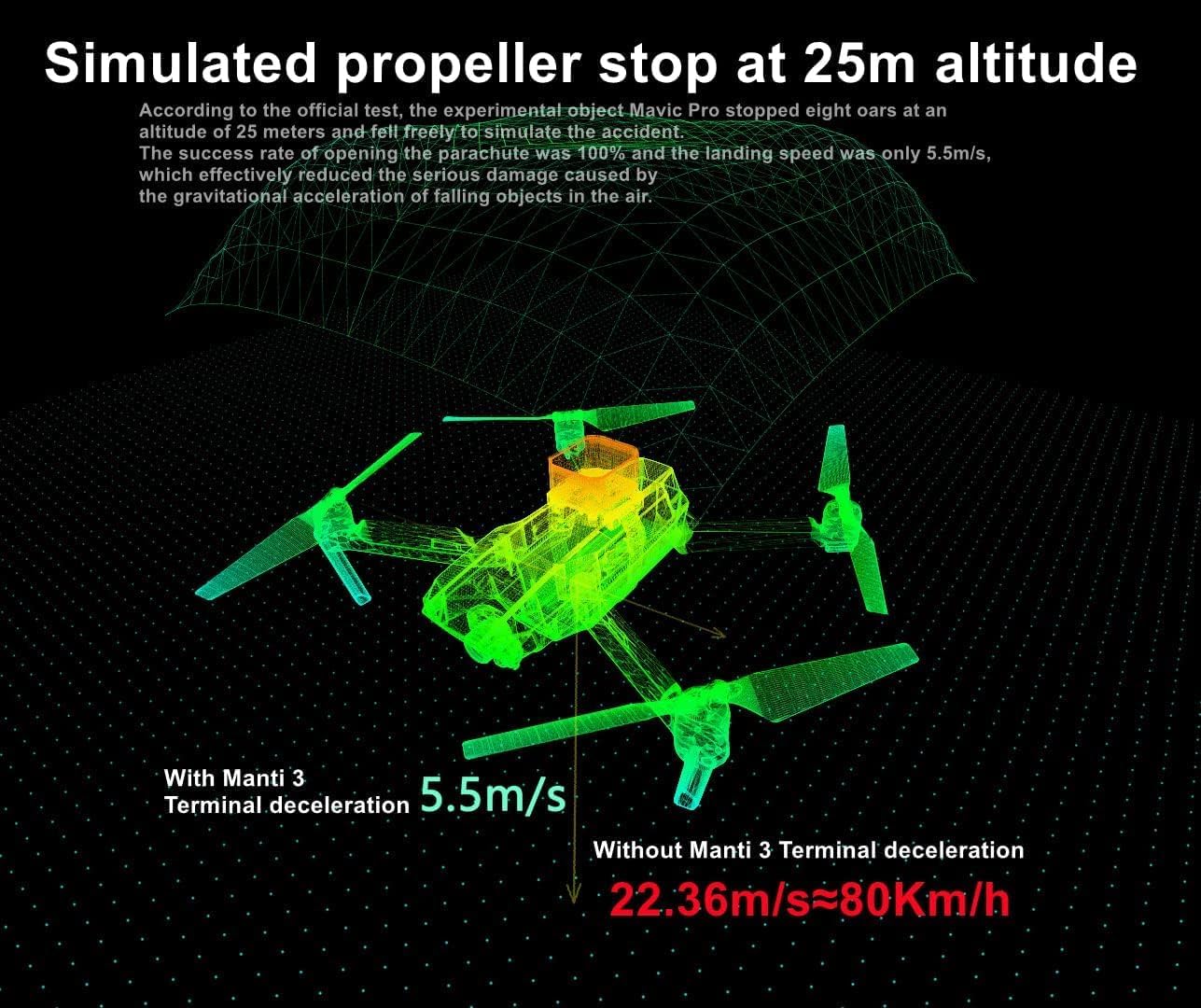 Drone Parachute Deceleration System for DJI Mavic 3, Mavic 2 Pro, Air 2S E556134