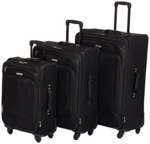 American Tourister Pop Max Softside Luggage 3-Piece Set with Spinner Wheels, Purple R70056