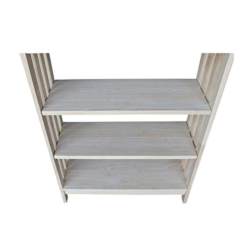 International Concepts 4 Tier Mission Shelf Unit, Unfinished X268