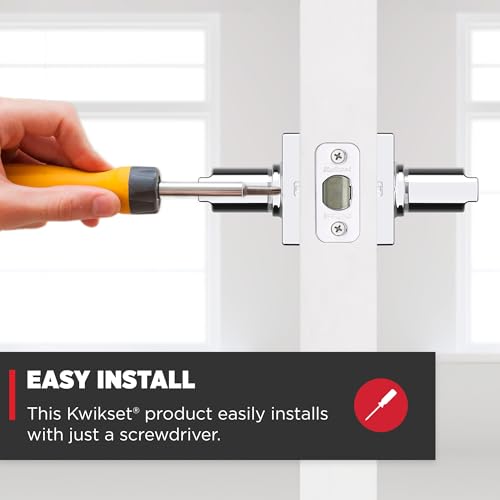 Kwikset Casey Interior Privacy Door Handle with Lock 10 Pack, Matte Black G103018