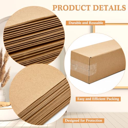 Qilery 30 Pcs Corrugated Moving Boxes for Golf Club Shipping (4x4x40 Inches) M2269