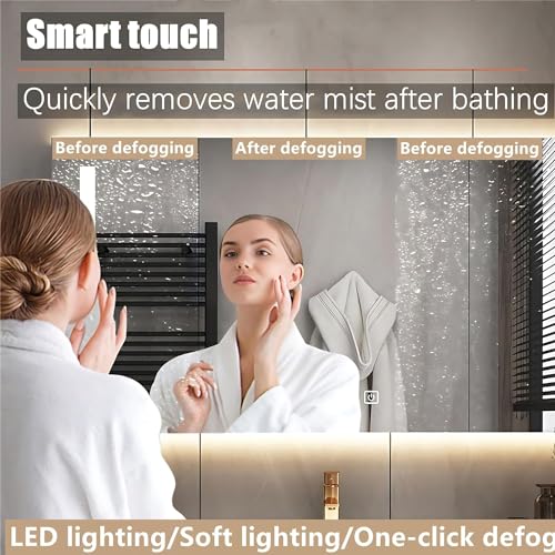 Modern Freestanding Bathroom Vanity with Sink and LED Mirror (44") G1429