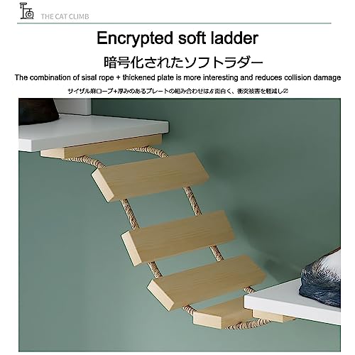 Cat Wall Furniture Set Solid Wood Cat Shelves with Perches S688