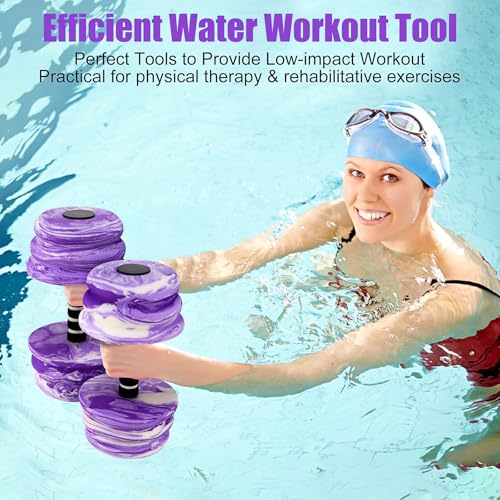 Aquatic Exercise Dumbbells 2PCS Foam Barbells for Water Workouts T552686