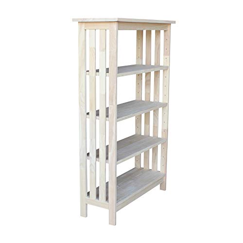 International Concepts 4 Tier Mission Shelf Unit, Unfinished X268