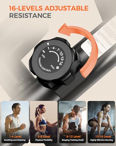 pooboo Elliptical Machine with 16-Level Resistance and LCD Monitor N448672