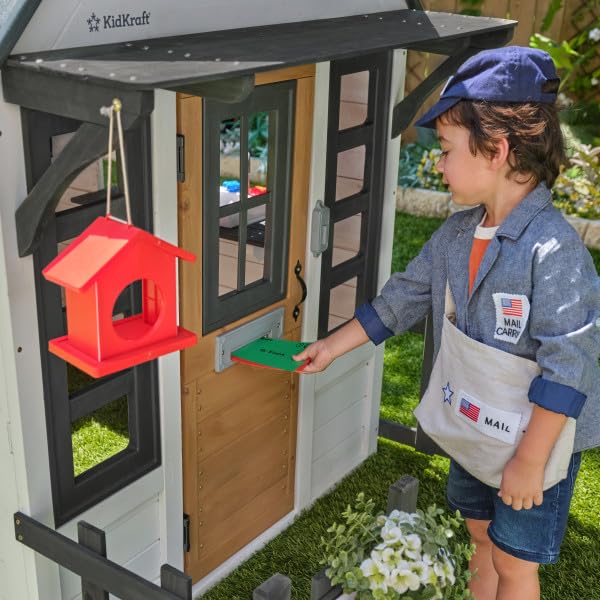 KidKraft Riverscape Wooden Playhouse with Working Doorbell and Kitchen D436389
