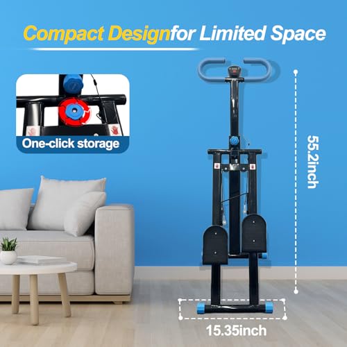 Foldable Stair Stepper Climber with Adjustable Handles for Home D497
