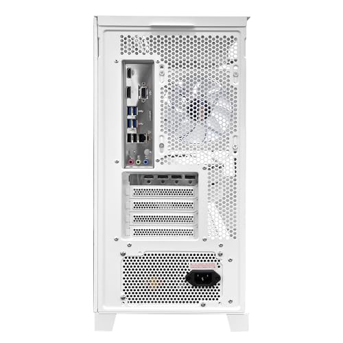 Superview Gaming PC Desktop - AMD Ryzen 7 5700X, RTX 4060, 32GB RAM, 1TB SSD, Windows 11 Pro, White E8177