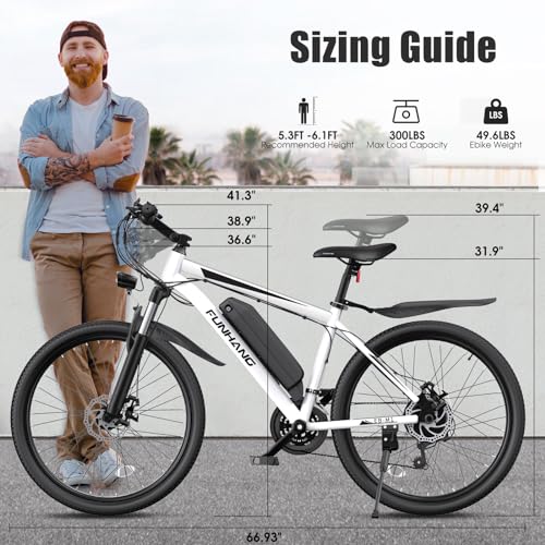 Peak 1000W Electric Mountain Bike for Adults, 26" 48V Commuter Ebike F750633