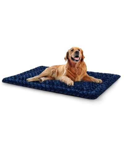 Washable Dog Bed Mat Ultra Soft Crate Pad for Large Dogs, 41 x 27 Inch, Gray K707024