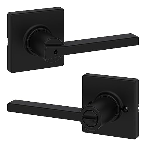 Kwikset Casey Interior Privacy Door Handle with Lock 10 Pack, Matte Black G103018
