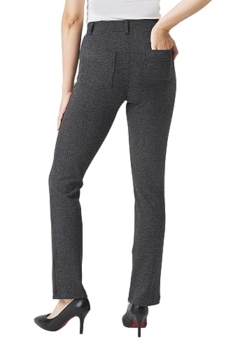 Yogipace Women's Straight Leg Yoga Dress Pants with Belt Loops H62689