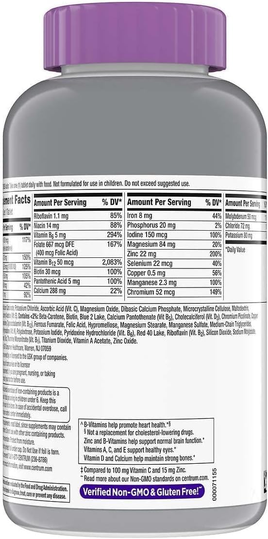 Centrum Silver Women 50 Plus Multivitamin Supplement, 275 Tablets P31499