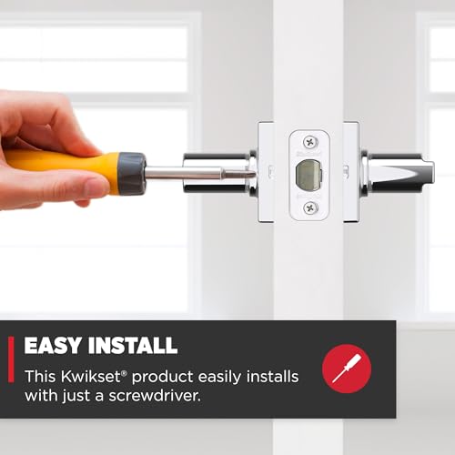 Kwikset Casey Interior Privacy Door Handle with Lock 10 Pack, Matte Black G103018