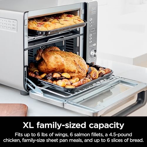 Ninja DCT451 12-in-1 Smart Double Oven with FlexDoor, Stainless Steel P340