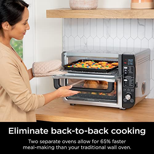 Ninja DCT451 12-in-1 Smart Double Oven with FlexDoor, Stainless Steel P340