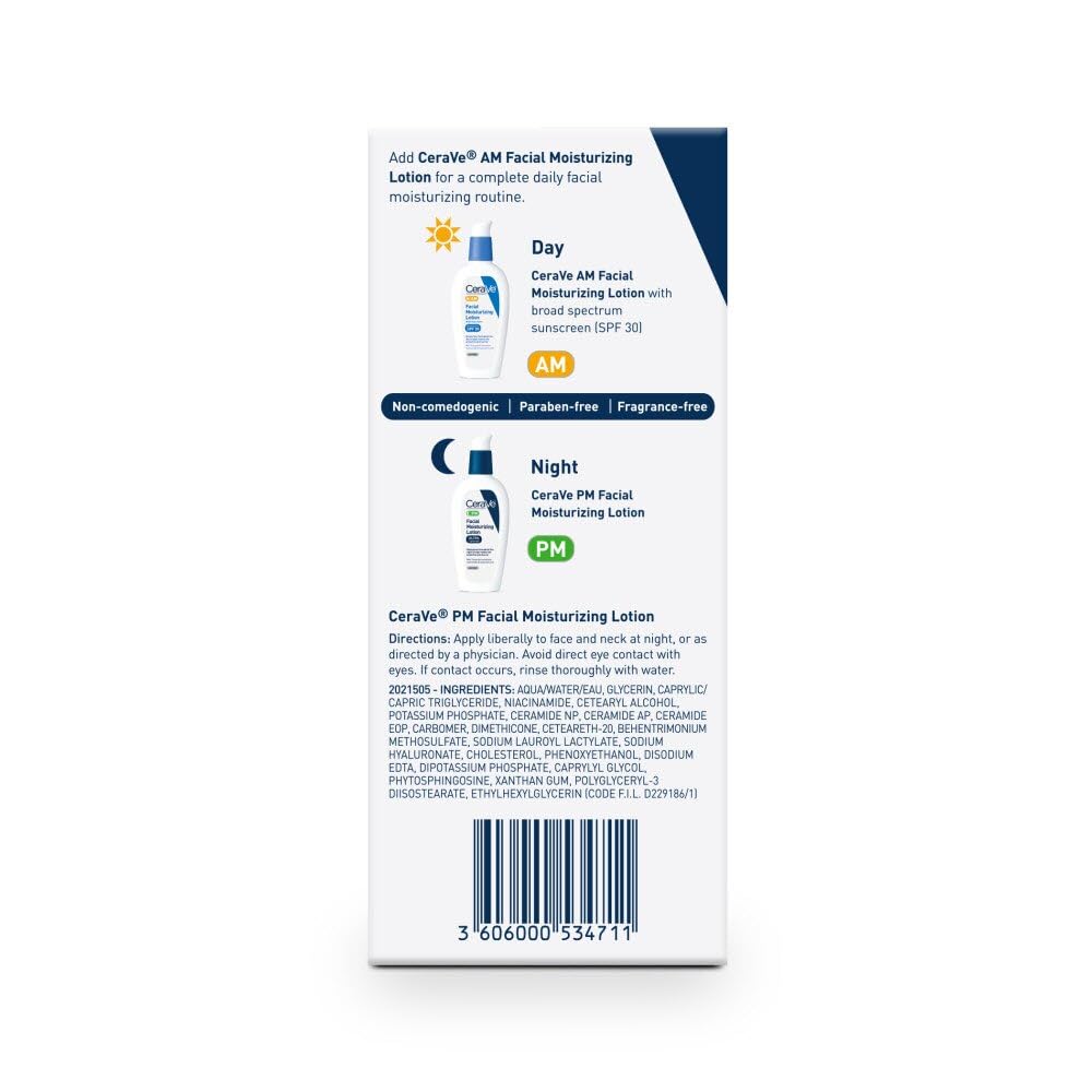 CeraVe PM Lotion, Night Face Moisturizer, 2 fl oz Y158987