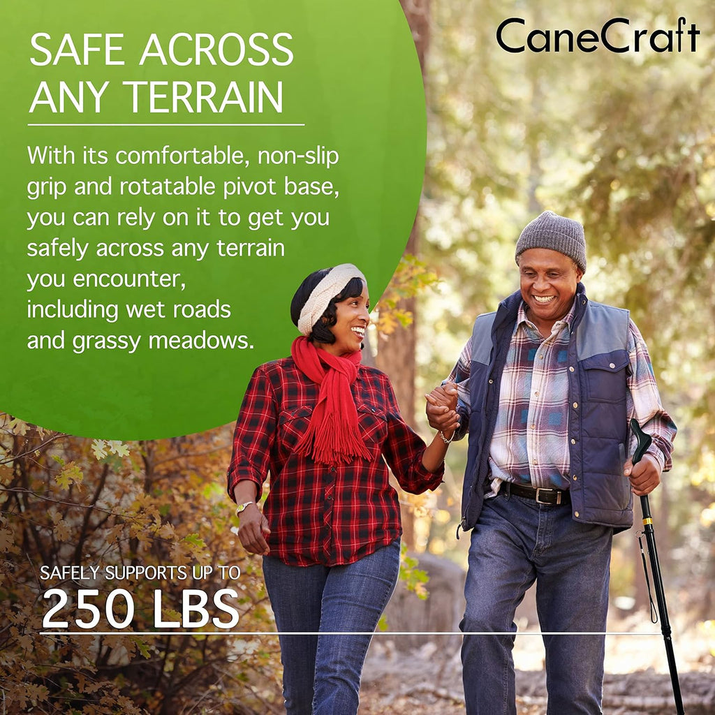 Straight Up Cane Folding Self-Standing, Anti Slip, Height Adjustable U48731