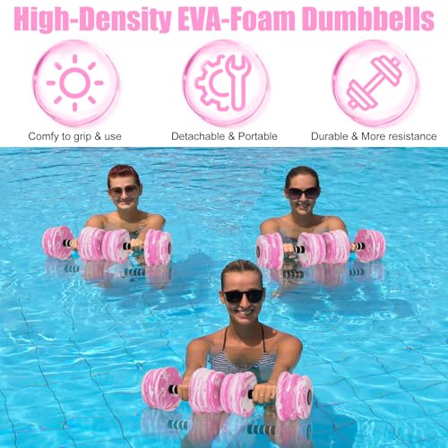 Aquatic Exercise Dumbbells 2PCS Foam Barbells for Water Workouts T552686