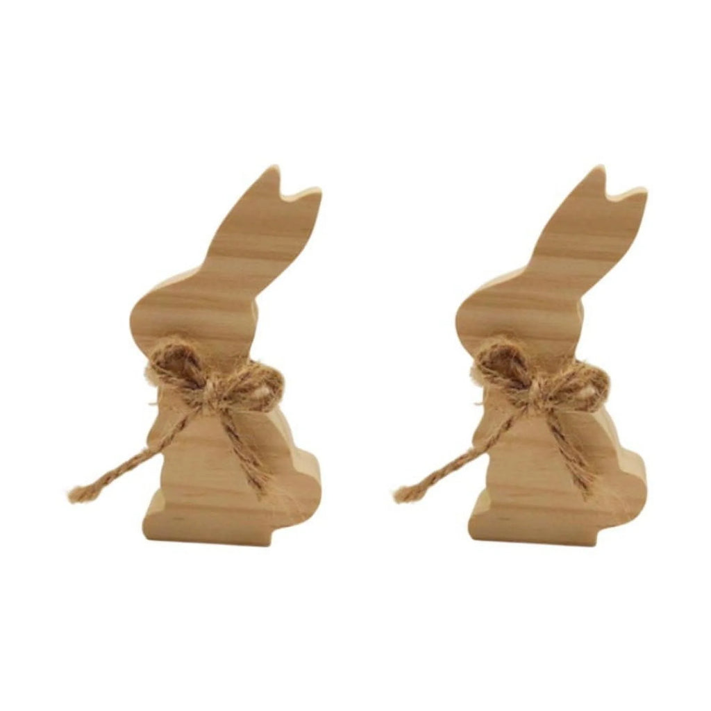Easter Rabbit Wooden Ornaments 2PCS L247463