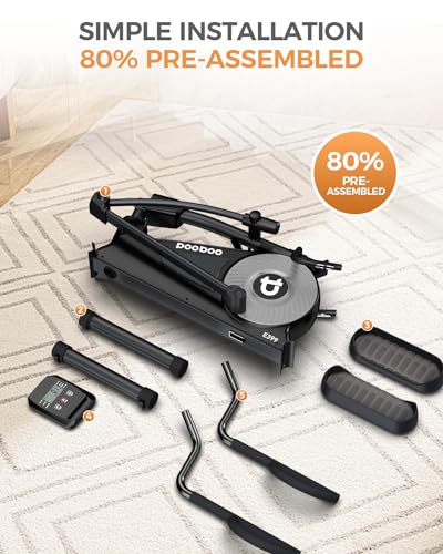 pooboo Elliptical Machine with 16-Level Resistance and LCD Monitor N448672