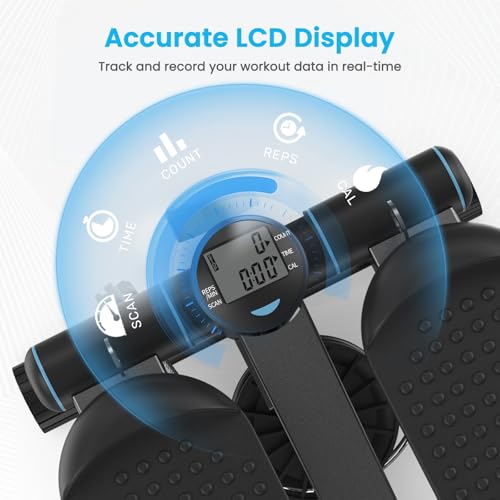 Mini Stepper with Resistance Bands for Home Workout, 330 lbs Capacity M994794