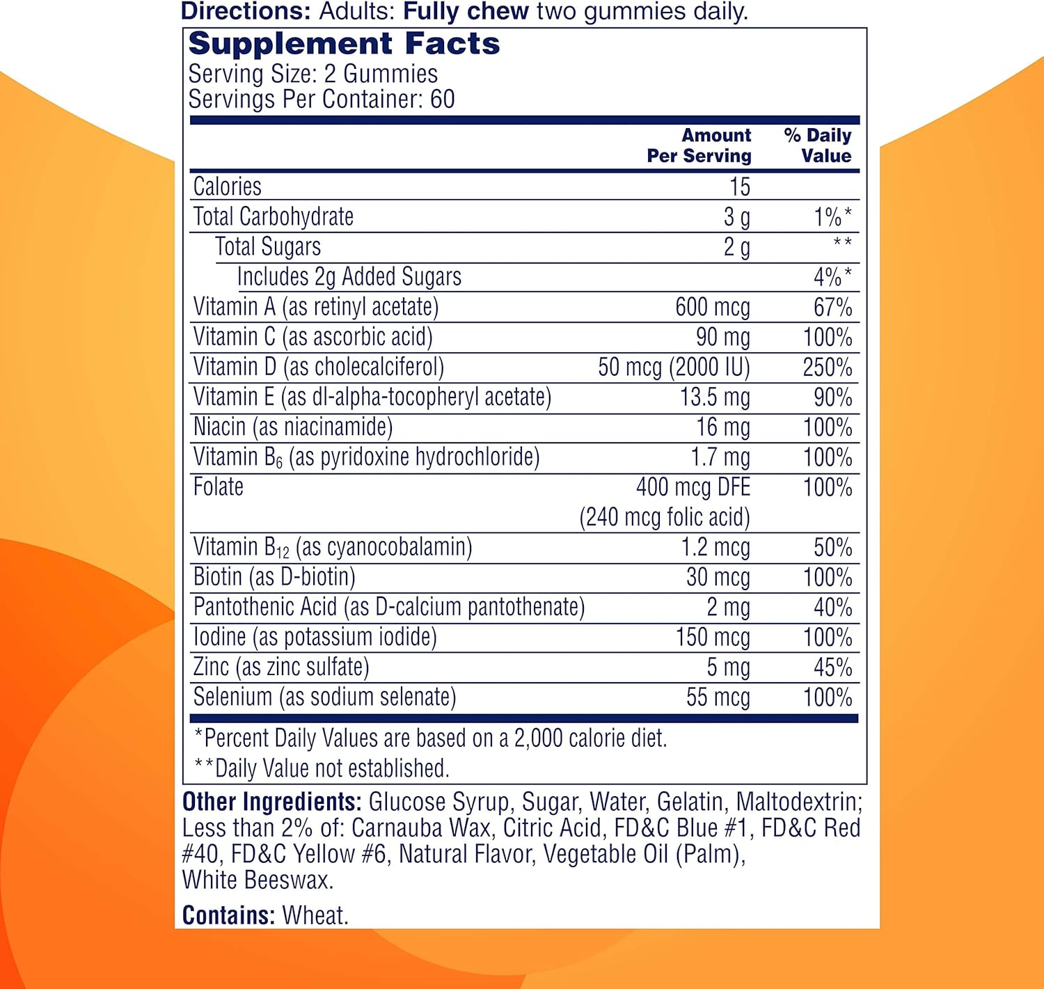 ONE A DAY Multi+ Immune Support Gummies, Multivitamin with Vitamins C, D, E, A & Zinc, 120 Count X595