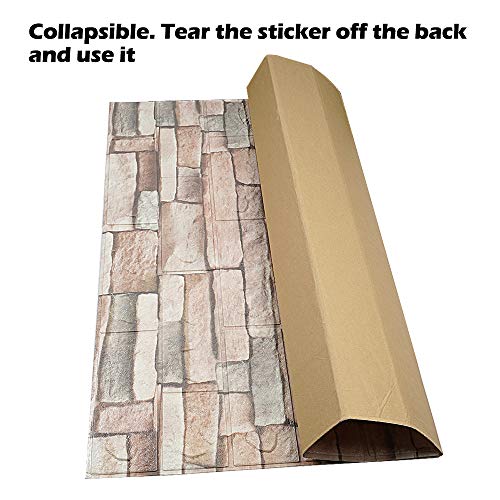 Shikha 3D Wall Panel Faux Stone Self-Adhesive Wallpaper 10 Pack Natural Granite S219
