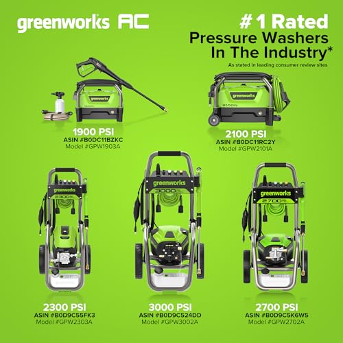 Greenworks 2000 PSI Pressure Washer GPW2003 V570247