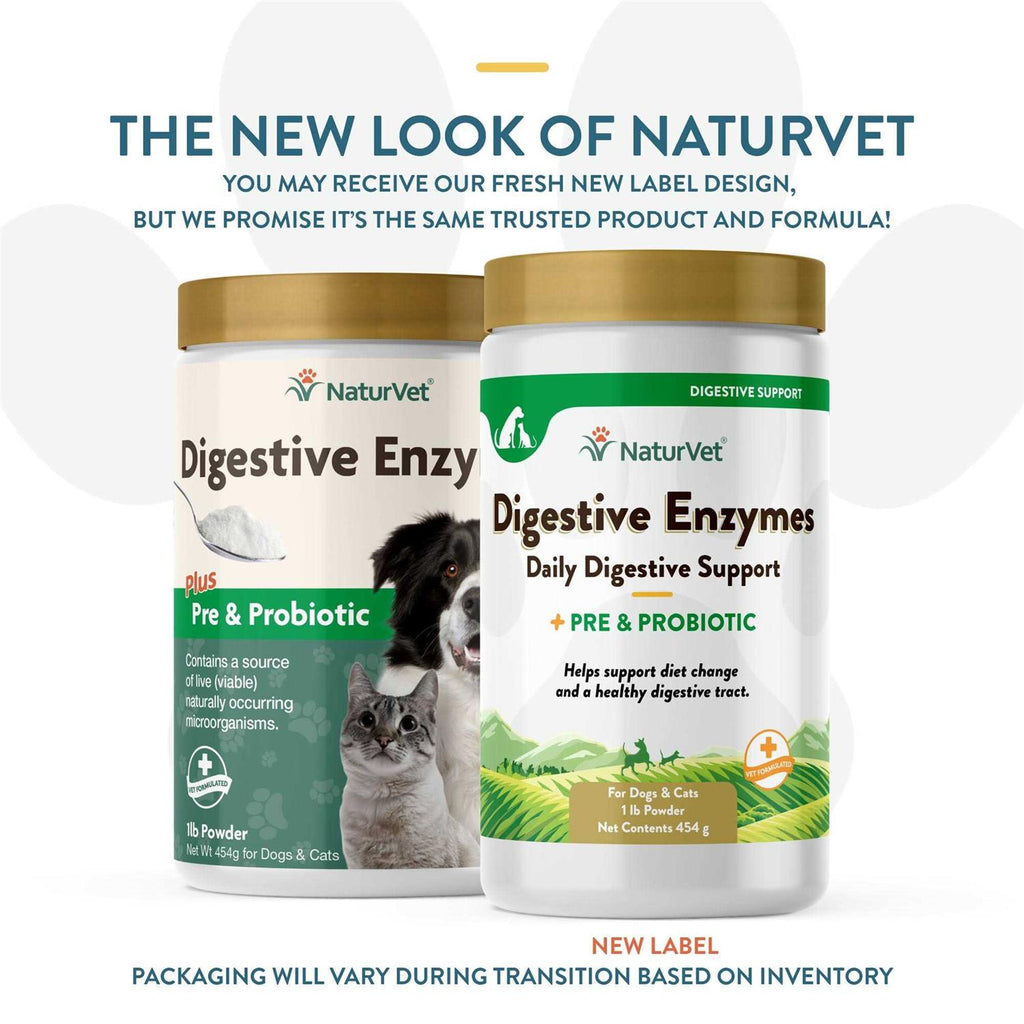 NaturVet Digestive Enzymes Powder for Pets U45311